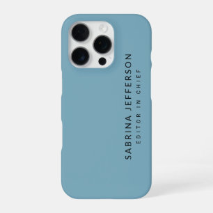 Coque iPhone 16 Pro Unique Élégant Simple Minimaliste Bleu Clair