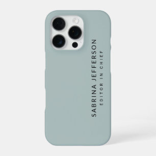 Coque iPhone 16 Pro Unique Élégant Simple Minimaliste Bleu Clair