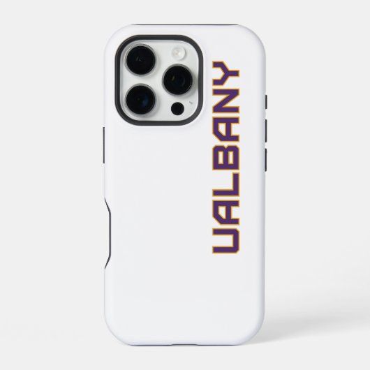 Coque iPhone 16 Pro Université de Albany Wordmark (Verso)