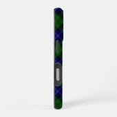 Coque iPhone 16 Pro Urquhart tartan bleu vert plaid (Côté droit)