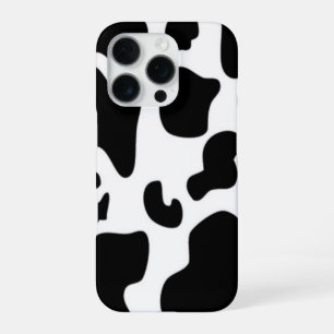 Coque iPhone 16 Pro Vache noire et blanche