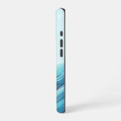 Coque iPhone 16 Pro Vagues abstraites de l'océan bleu (Côté gauche)