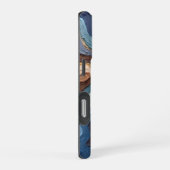 Coque iPhone 16 Pro Vagues Abstraites Texturées (Côté droit)