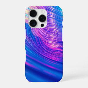 Coque iPhone 16 Pro Vagues abstraites vibrantes Design esthétique mode