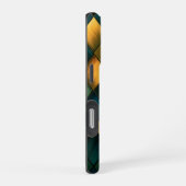 Coque iPhone 16 Pro Vert Abstrait doré géométrique (Côté droit)