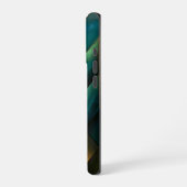 Coque iPhone 16 Pro Vert Abstrait doré géométrique (Côté gauche)
