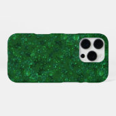 Coque iPhone 16 Pro Vert, confetti, parties scintillant (Verso Horizontal)