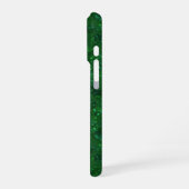 Coque iPhone 16 Pro Vert, confetti, parties scintillant (Côté gauche)