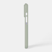 Coque iPhone 16 Pro Vert sauge Moderne Photo de chat et nom de l'anima (Côté gauche)