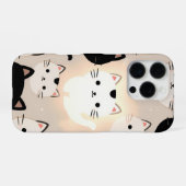 Coque iPhone 16 Pro Vibes de chat mignonnes (Verso Horizontal)