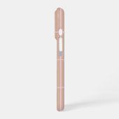 Coque iPhone 16 Pro Warm Beige Grid Pattern Minimal Soft Check Design (Côté gauche)