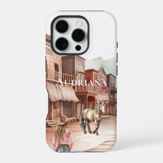 Coque iPhone 16 Pro Western Town (Verso)