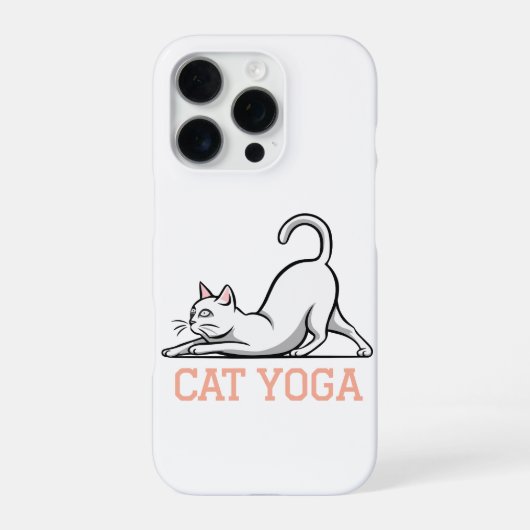 Coque iPhone 16 Pro yoga de chat (Verso)
