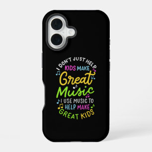 Coque iPhone 16 Professeur de Musique - Aide aux Enfants à Faire d