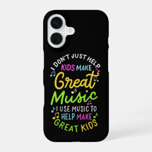 Coque iPhone 16 Professeur de Musique - Aide aux Enfants pour Fair