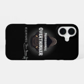 Coque iPhone 16 Professional Overthinker Funny Custom Name (Verso Horizontal)