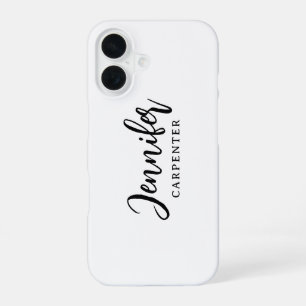 Coque iPhone 16 Professionnel élégant moderne minimaliste ajouter