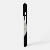 Coque iPhone 16 Profil de chat noir pleine lune (Côté gauche)