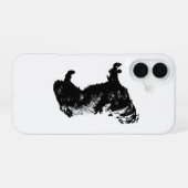 Coque iPhone 16 Profil de nuit velouté (Verso Horizontal)