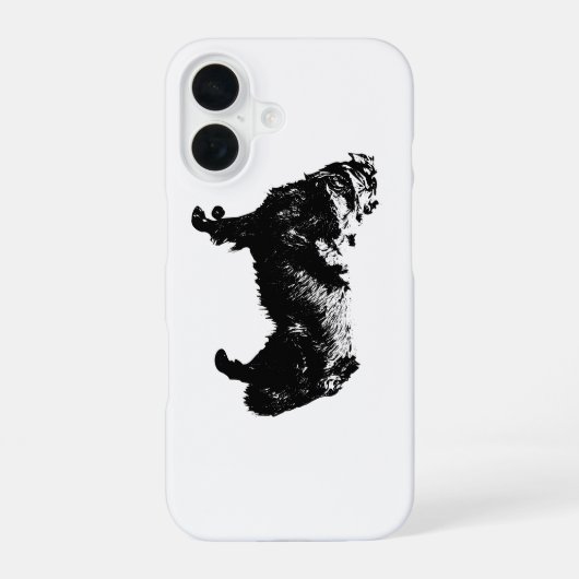 Coque iPhone 16 Profil de nuit velouté (Verso)