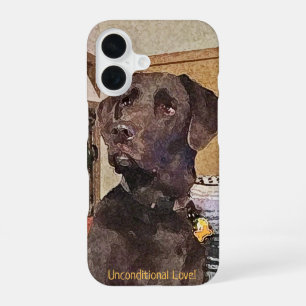 Coque iPhone 16 Profil de texture personnalisé pour Labrador Retri