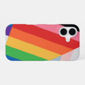 Coque iPhone 16 Progrès de la conception du drapeau de fierté - LG (Verso Horizontal)