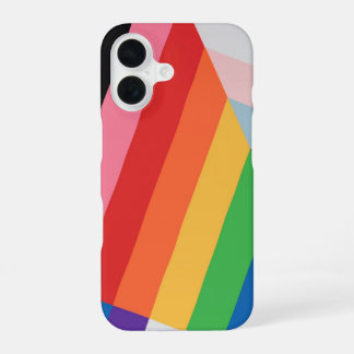 Coque iPhone 16 Progrès de la conception du drapeau de fierté - LG