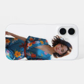 Coque iPhone 16 Protection florale chic - (Verso Horizontal)