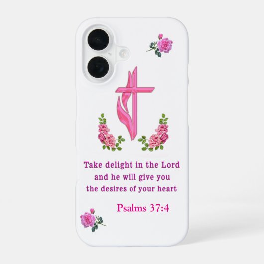 Coque iPhone 16 Psaumes 37:4 (Verso)