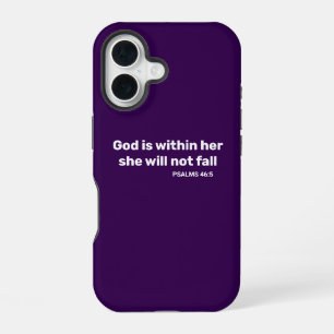 Coque iPhone 16 Psaumes 46:5 Dieu est dans son verset biblique