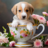 Coque iPhone 16 Puppy Teacup Phone Case