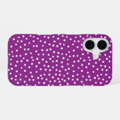 Coque iPhone 16 Purple Polka Dot Pattern Phone Case (Verso Horizontal)