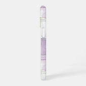 Coque iPhone 16 Purple Yellow White Plaid Stripes (Côté gauche)