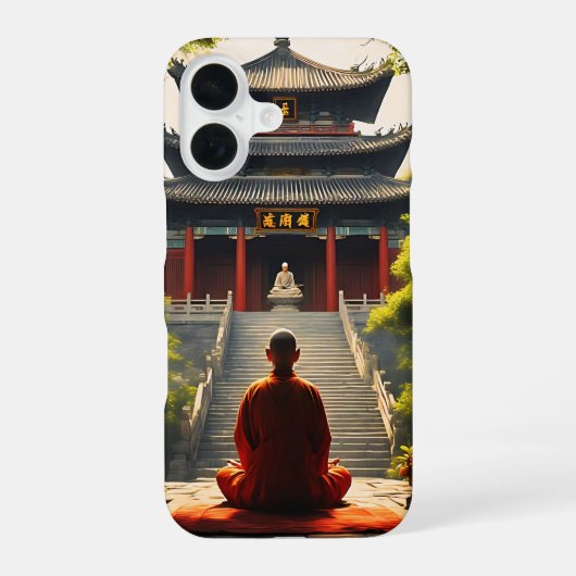 Coque iPhone 16 Quiétude du temple (Verso)