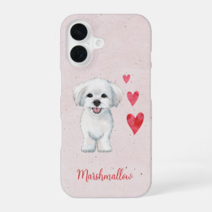 Coque iPhone 16 Race de chien jouet maltais