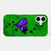 Coque iPhone 16 Rainbow heart and Butterfly (Verso Horizontal)
