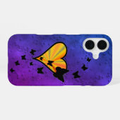 Coque iPhone 16 Rainbow heart and Butterfly (Verso Horizontal)