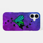 Coque iPhone 16 Rainbow heart and Butterfly (Verso Horizontal)
