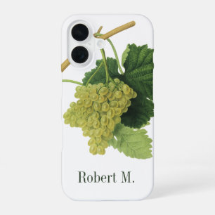 Coque iPhone 16 Raisins de vin blanc sur la vigne, fruits alimenta