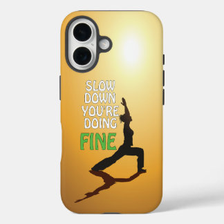 Coque iPhone 16 Ralentissez Vous faites du Yoga motivationnel fin