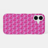 Coque iPhone 16 Ranunculus rose - Design Floral moderne (Verso Horizontal)