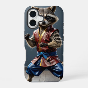 Coque iPhone 16 Raton laveur de kung fu