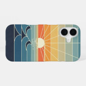 Coque iPhone 16 Rayons de soleil rétro (Verso Horizontal)