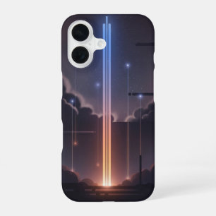 Coque iPhone 16 Rayons lumineux rétro-inspirés