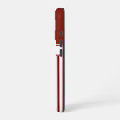 Coque iPhone 16 Rayure rouge de l'Ohio (Côté gauche)