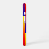 Coque iPhone 16 Rayures Bleu Rouge Jaune (Côté gauche)