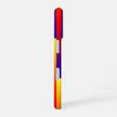 Coque iPhone 16 Rayures Bleu Rouge Jaune (Côté droit)