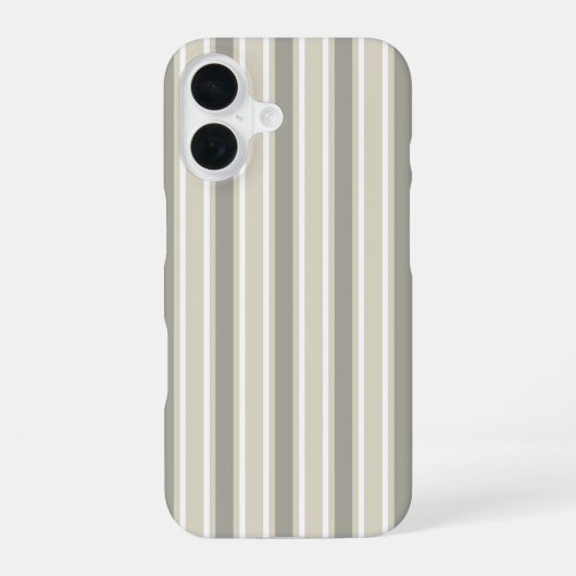 Coque iPhone 16 Rayures bonbons beige (Verso)