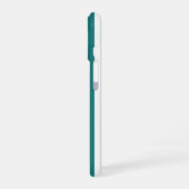 Coque iPhone 16 Rayures de bonbon sarcelle et blanc (Côté gauche)