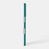 Coque iPhone 16 Rayures de bonbon sarcelle et blanc (Côté droit)